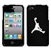APPLE IPHONE 4 4G WHITE AIR JORDAN LOGO ON A BLACK HARD CASE COVER