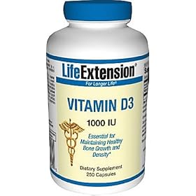 Life Extension - Vitamin D3 (1000iu), 1000IU, 250 capsules