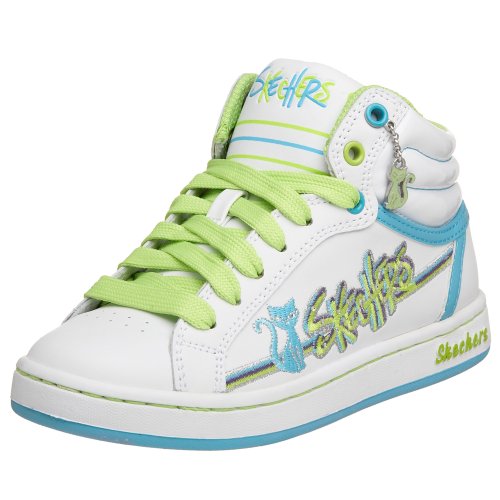 Skechers Little Kid Big Kid Shortcakes-Purfect High-Top Sneaker - White Turquoise Lime - 12.5 M US Little Kid product image