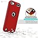 iPod Touch 5th Case, MagicMobile® Premium Dual Heavy Duty Hybrid Shockproof Resistant Armor Protective Case Cover for Apple iPod 5th Generation Red Rugged Silicone Layer and Black Hard Plastic