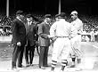 Managers Exchange Lineup Cards, 1st Game, 1912 World Series - 16x20-inch Photographic Print from the Library of Congress Collection