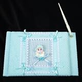 Blue Covered Baby Shower Guest Registry Book with Pen