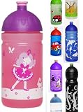 ISYbeTrinkflasche 500ml Prinzessin, rosa-transparent, schadstofffrei, spülmaschinengeeignet, auslaufsicher