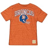 NFL Men's Denver Broncos Buttonhook Tri-Blend Tee (Orange, XX-Large)