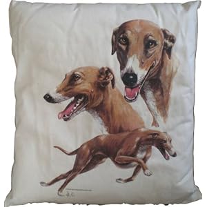 Greyhound cushion now available from Amazon
