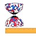 Mr B Harlequin Diabolo, Metal Diablo Sticks & Diabolo Directions Instructional DVD! (Red, White & Blue)