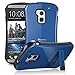 HTC One Max / T6 Stand Case, GreatShield Guardian Hybrid Snap On Case Back Cover with Kickstand for HTC One Max / T6 (Blue/Black)