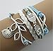Ecloud Shop® creative Multi Layered Retro Infinity Handmade Woven Owl Bracelet