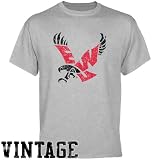 NCAA Eastern Washington Eagles Ash Distressed Logo Vintage T-shirt