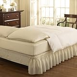 Easy Fit Ruffled Solid Bed Skirt, Queen/King, Ivory
