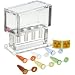 Dynalon 172334 Acrylic Beta Block Microcentrifuge Tube Storage Rack with Base and Cover, 4.75 Length x 2.25 Width x 2.75 Height, 4 Places