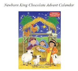 Advent Calendar - Newborn King (with Bible Text) (Special Chocolate Series)