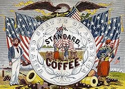 Alluring Logo: 'United States of America, Our Standard Coffee' - Beautiful Photographic Print from the Library of Congress Collection