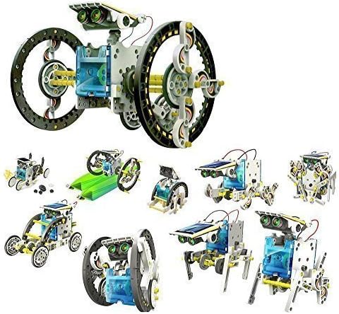 Electronic grace® 14in-1 Solar Robot DIY Solar Robot Kit Educational Solar Robot Build Your Own Robot