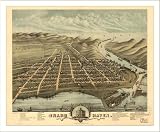 Historic Grand Haven, Michigan, c. 1874, Bird's Eye View Map (S) (WS)