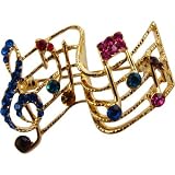 ���� �u���[�` �J���t�����C���X�g�[�� �S�[���h BROOCH STAFF GOLD MULTI STONES