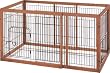 Richell Wood Expandable Pet Pen, Autumn Matte Finish