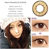 Geo Magic Cosmetic Contact Lens 2 Tone Nudy Color Brown Color