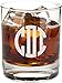 Personalized Monogram Whiskey Glass, Rocks, Scotch Bourbon Glasses - RG08
