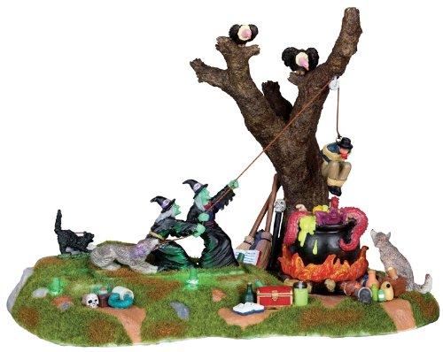Lemax Spooky Town Village Battery Operated Lighted Soup's On Table Piece #04175