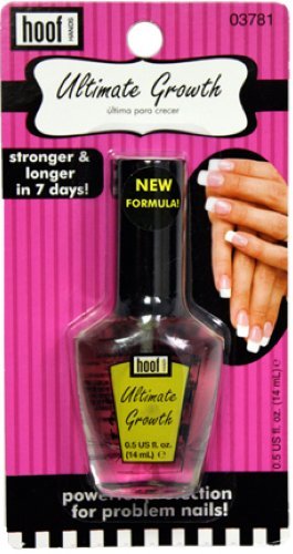 Hoof Ultimate Growth Nail Growth & Strengthening Nail Polish 0.5 Fl Oz - Nail Strengthener Protects Problem Nails & Makes Them Stronger & Longer