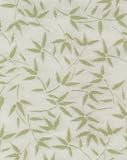 Komagami Lace Overlay Paper- Bamboo Leaves on Green 21.5x31.5 Inch Sheet