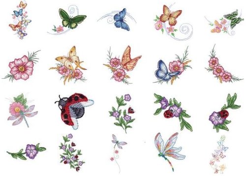 Brother/Babylock Embroidery Card WINGS & PETALS