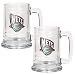 New Jersey Nets NBA 2pc 15oz Glass Tankard Set - Primary Logo