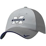 Nike Michigan Wolverines Grey Mesh Relaxed Swoosh Flex Fit Hat