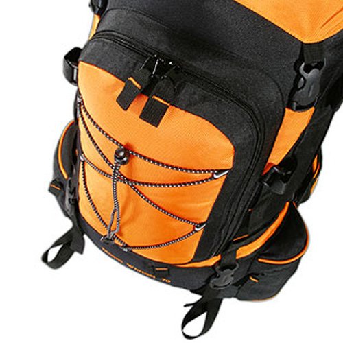 ASENSPORT Sac  dos de trekking 70 litres noir/orange