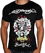 ED HARDY Christian Audigier A Beautiful Death Mens T-Shirt Black