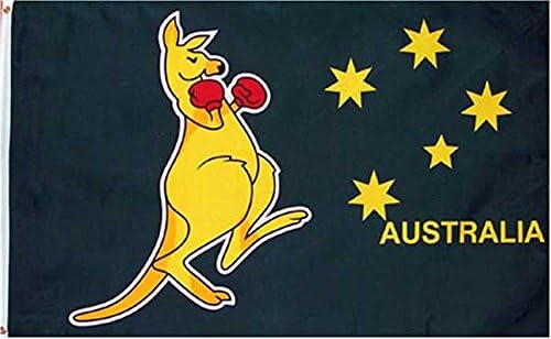 Australia Boxing Kangaroo Flag (3ftx5ft)