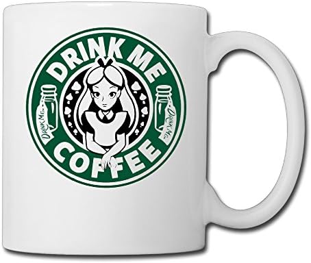 Custom Funny Design Starbucks Disney Inspired Alice In Wonderland Drink Birthday Or Anniversary Gift Coffee Mug Tea Cup-11Oz