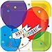Amscan 751572 Brillian Balloons Disposable-Plates, One Size, Multicolor