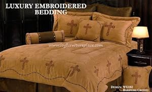 Embroidered Cross Comforter Set