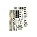 Littlearth NCAA Michigan Wolverines Metallic Body Jewelry, 2 Full Sheets, White