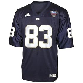 Adidas Notre Dame Fighting Irish #83 Navy Blue Youth 2007 Sugar Bowl Replica Jersey