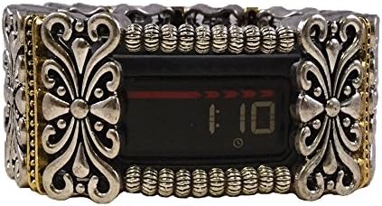 Garmin Vivofit 1 Bracelet and Vivofit 2 Bracelet: Hyde Scroll in Silver accented in Gold with Window, 8"