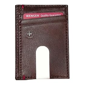 Wenger Swiss Army Men's Terrain Pocket Card Case Small Leather
