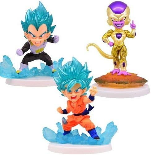 Super UG 7.5cm 3X set figure Vegeta Freeza Son Gokou w/ stands