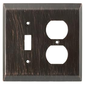 Liberty Hardware 126391 Stately Single Switch/Duplex Wall Plate, Venetian Bronze