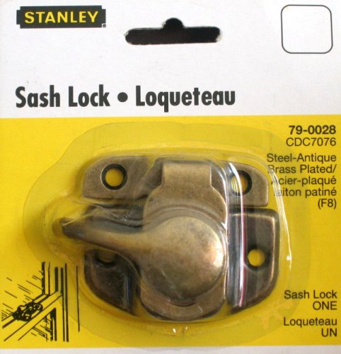 Stanley Steel Antique Brass Plated Sash Window Lock