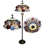 Tiffany Style Roses Scalloped Floor Lamp 20