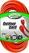 Coleman Cable 02309 16/3 Vinyl Outdoor Extension Cord, Orange, 100-Feet