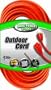 Coleman Cable 02309 16/3 Vinyl Outdoor Extension Cord, Orange, 100-Feet