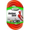 Coleman Cable 02309 16/3 Vinyl Outdoor Extension Cord, Orange, 100-Feet