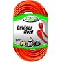 Coleman Cable 02309 16/3 Vinyl Outdoor Extension Cord, Orange, 100-Feet