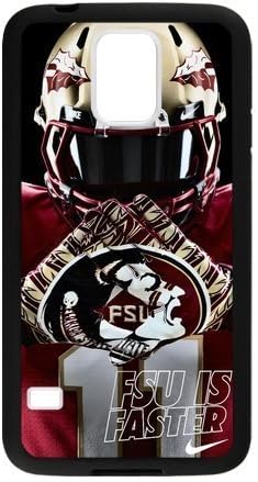 NCAA Florida State Seminoles Jersey Logo Partern Samsung Galaxy S5 Back Cover Case (Laser Technology)