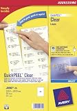 Avery Clear Addressing Labels 1 per Sheet 210x297mm Ref J8567-25 [25 Labels]