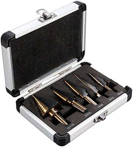 5pcs Triangle Shank Imperial Pagoda Step Drill Set